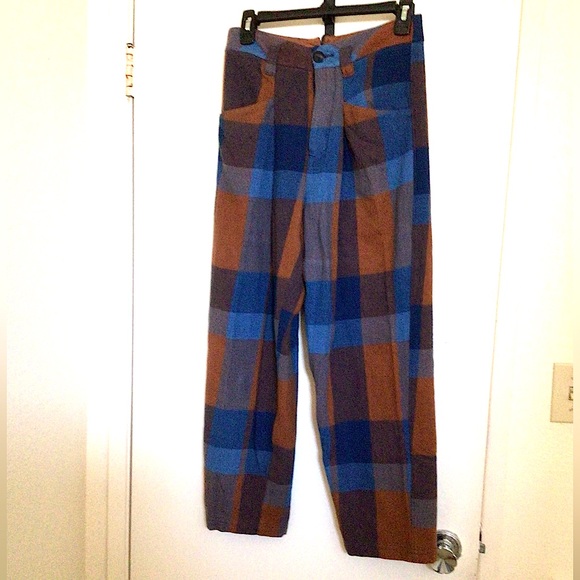 Free People Cass Slouchy Trousers in Indigo Combo - Picture 3 of 5